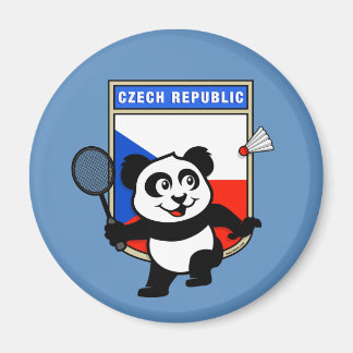 Czech Republic Badminton Panda Magnet