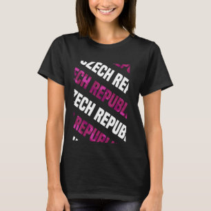 Czech Republic Camo Pattern Pink Camouflage T-Shirt