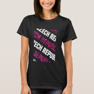 Czech Republic Camo Pattern Pink Camouflage T-Shirt