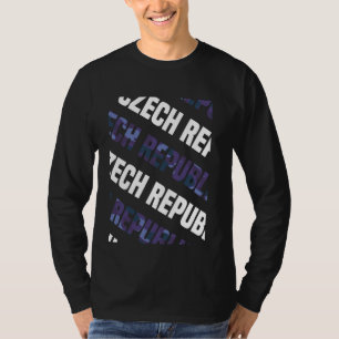 Czech Republic Camo Pattern Purple Camouflage T-Shirt