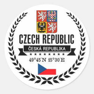 Czech Republic Classic Round Sticker