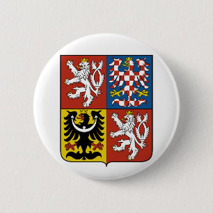 Czech Republic Coat of arms CZ 6 Cm Round Badge