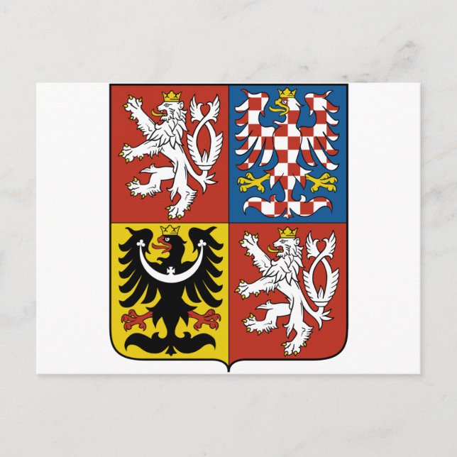 Czech Republic Coat of arms CZ Postcard (Front)
