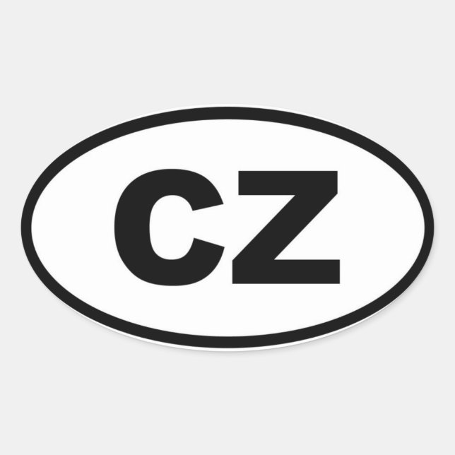 Czech Republic - CZ - European Oval Sticker (Front)