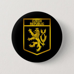Czech Republic Emblem 6 Cm Round Badge