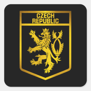 Czech Republic  Emblem Square Sticker