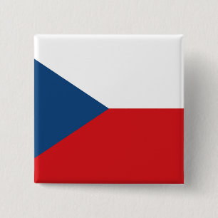 Czech Republic Flag 15 Cm Square Badge