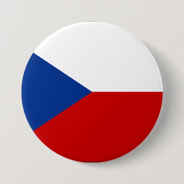 Czech Republic Flag 7.5 Cm Round Badge (Front)