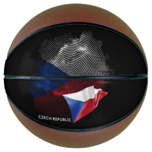 Czech Republic flag Basketball