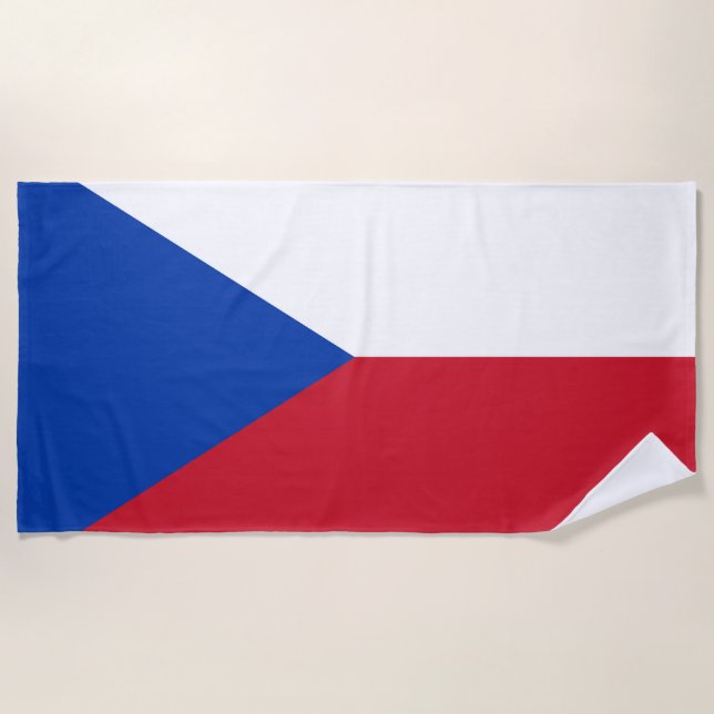 Czech Republic flag Beach Towel (Front)
