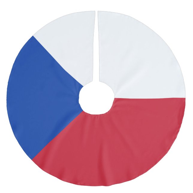 Czech Republic flag Brushed Polyester Tree Skirt (Front)