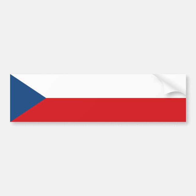 Czech Republic Flag Bumper Sticker (Front)
