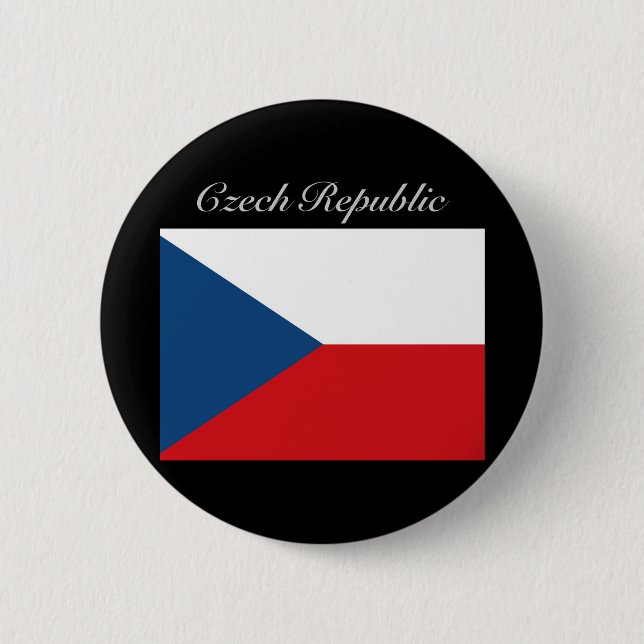 Czech Republic Flag - Ceska Republika 6 Cm Round Badge (Front)