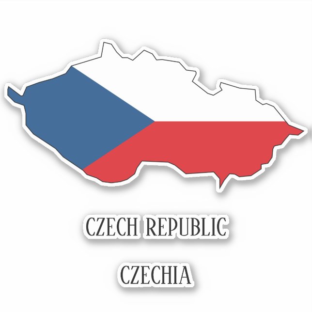 Czech Republic Flag Charming Patriotic Map (Front)