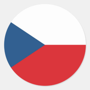Czech Republic Flag Classic Round Sticker