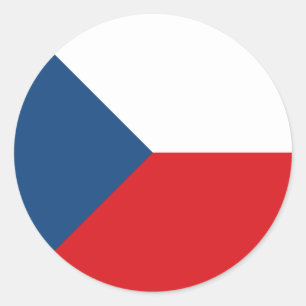 Czech Republic Flag Classic Round Sticker