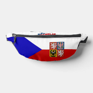 Czech Republic flag, coat of arms Bum Bags