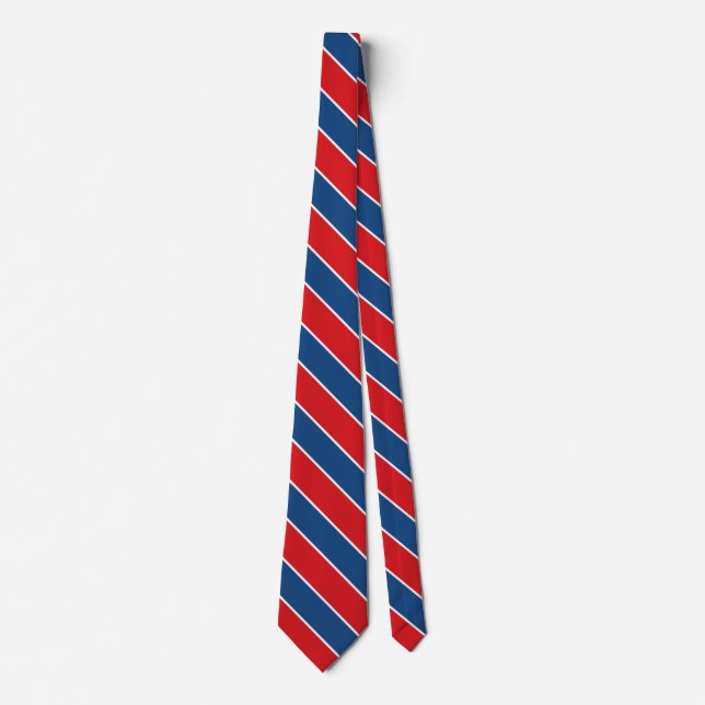 Czech Republic Flag Colors Tie (Front)
