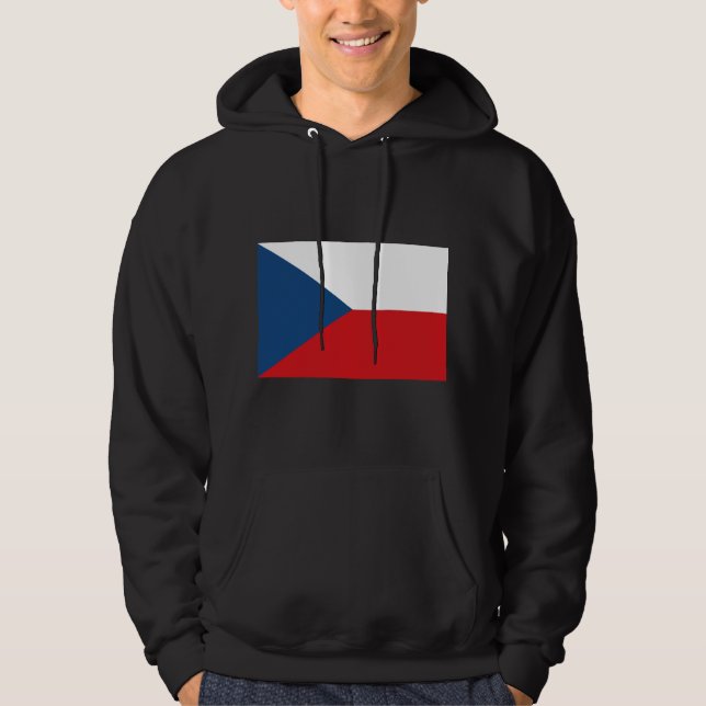Czech Republic Flag CZ Hoodie (Front)