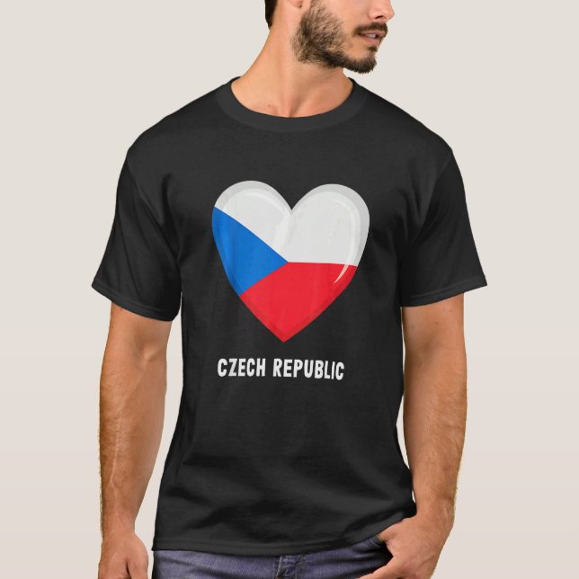 Czech Republic Flag  Czech T-Shirt (Front)