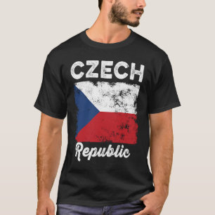 Czech Republic Flag Distressed  Men Women Kids  Cz T-Shirt