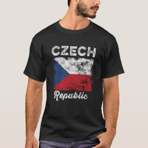 Czech Republic Flag Distressed Men Women Kids Czec T-Shirt