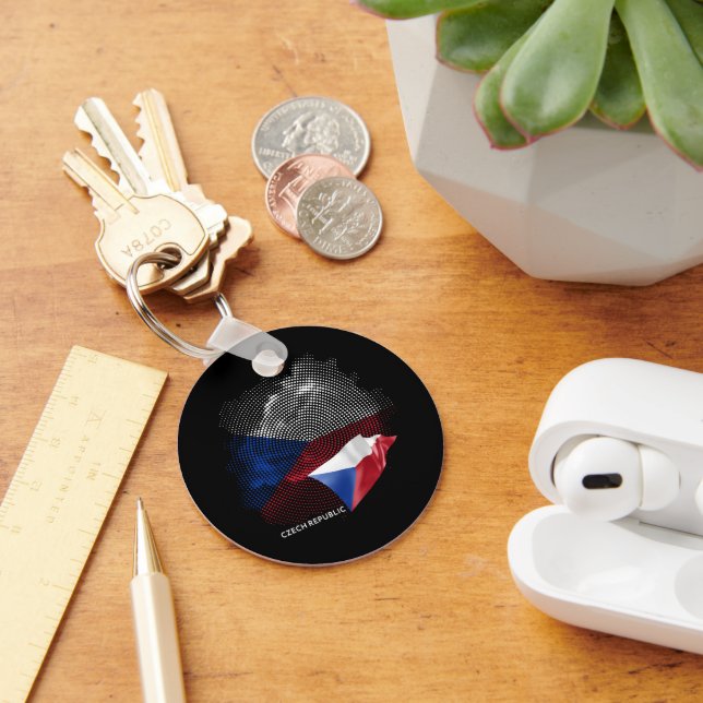 Czech Republic flag Key Ring (Desk)