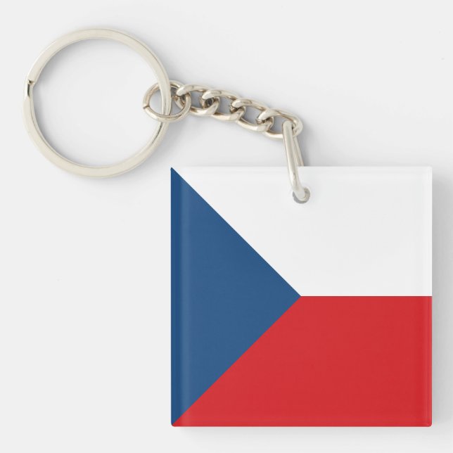 Czech Republic Flag Key Ring (Front)