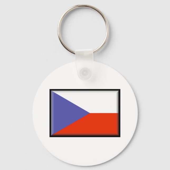 Czech Republic Flag Key Ring (Front)