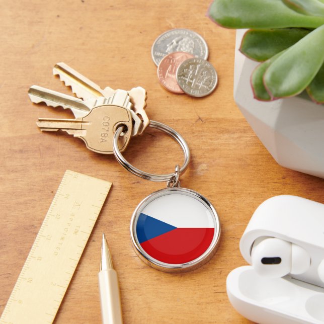 Czech Republic flag Key Ring (Desk)