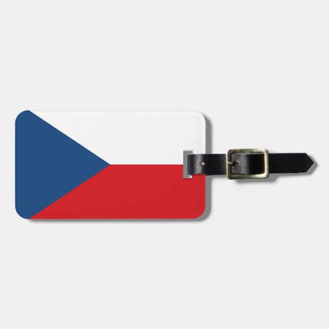 Czech Republic Flag Luggage Tag (Front Horizontal)