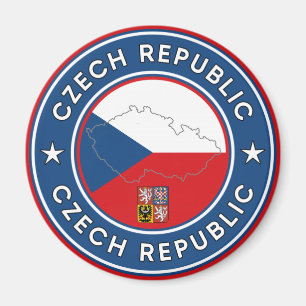 Czech Republic Flag, Map & Emblem Magnet