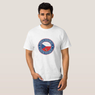 Czech Republic Flag, Map & Emblem T-Shirt
