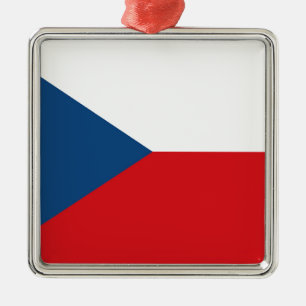 Czech Republic Flag Metal Tree Decoration