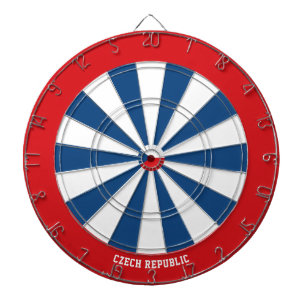 Czech Republic Flag Patriot's Bullseye Dartboard