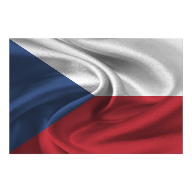 Czech Republic Flag Photo Print (Front)