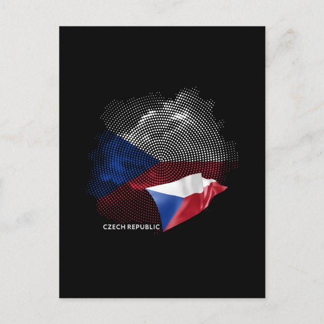 Czech Republic flag Postcard (Front)