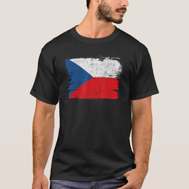 Czech Republic Flag Pride Friendship Proud Peace V T-Shirt (Front)