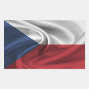 Czech Republic Flag Rectangular Sticker