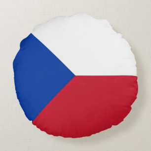 Czech Republic flag Round Cushion