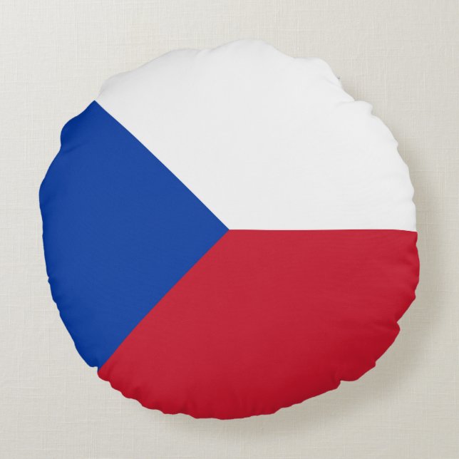 Czech Republic flag Round Cushion (Back)