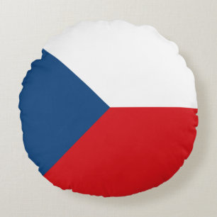 Czech Republic Flag Round Cushion