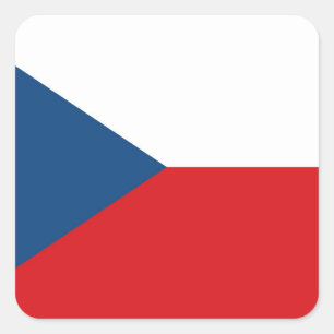 Czech Republic Flag Square Sticker