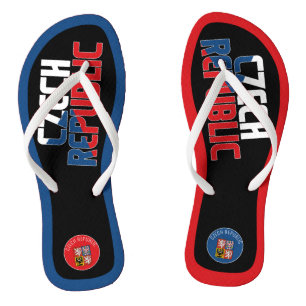 Czech Republic Flag Superb Patriotic Flip Flops