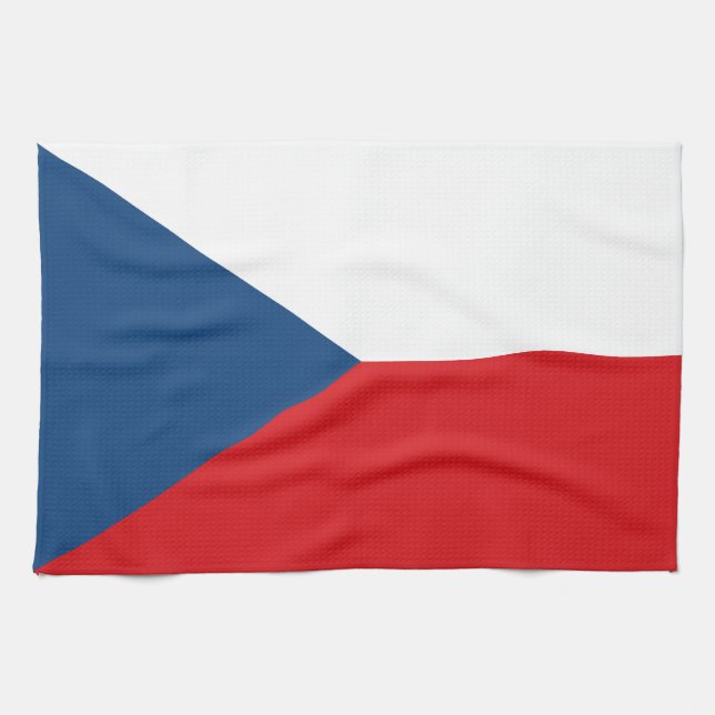 Czech Republic Flag Tea Towel (Horizontal)
