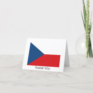 Czech Republic Flag Thank You Card