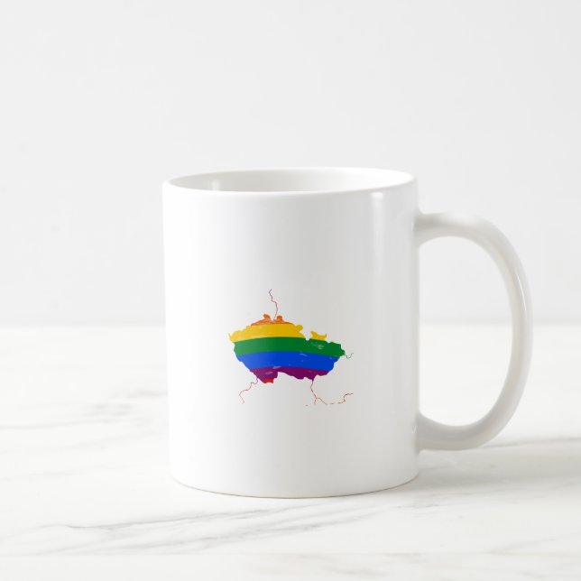 CZECH REPUBLIC GAY PRIDE COFFEE MUG (Right)