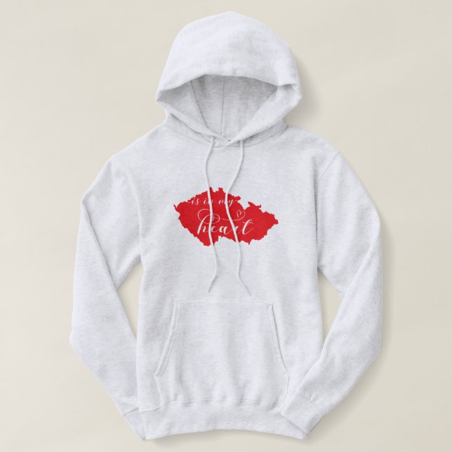 Czech Republic Is In My Heart Hoodie (Design Front)