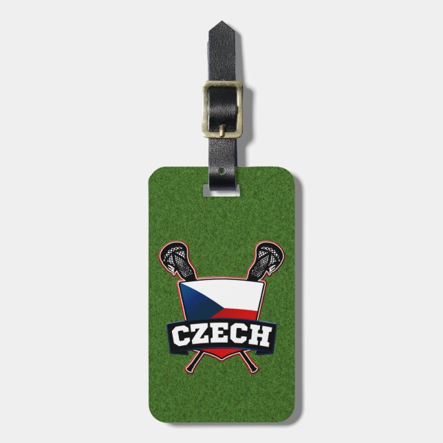 Czech Republic Lacrosse Luggage Tag Template (Front Vertical)