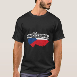 Czech Republic Map And Flag Souvenir Czech T-Shirt